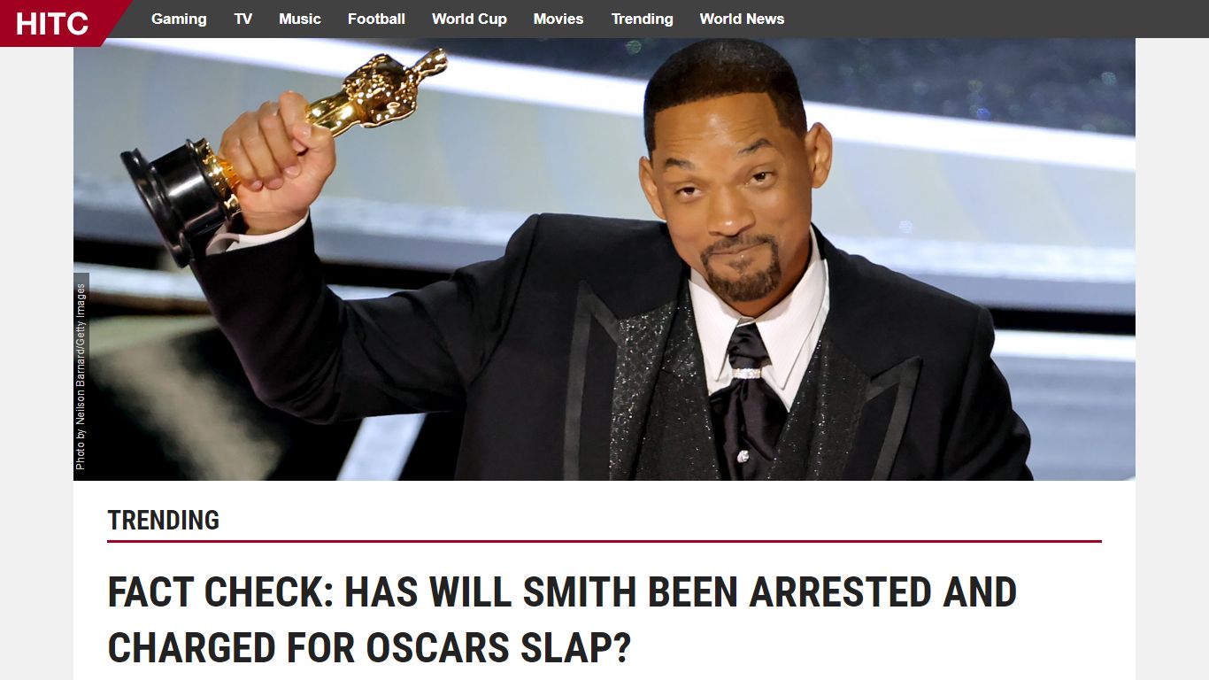 Fact check: Has Will Smith been arrested and charged for Oscars ... - HITC