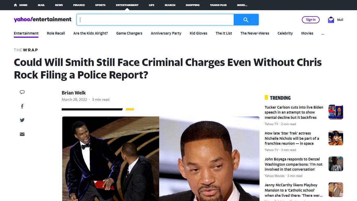 Could Will Smith Still Face Criminal Charges Even Without ... - Yahoo!